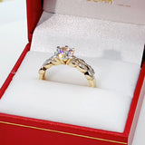 9ct Gold Evelyn Ring Set ~ Stunning Cubic Zirconia Two Piece Ring Set in 9ct Gold. 9ct Gold Bridal Ring Sets - Engagement Ring & Wedding Band. Forever Jewellers Cork. Maria Gleeson. Jewellers Cork