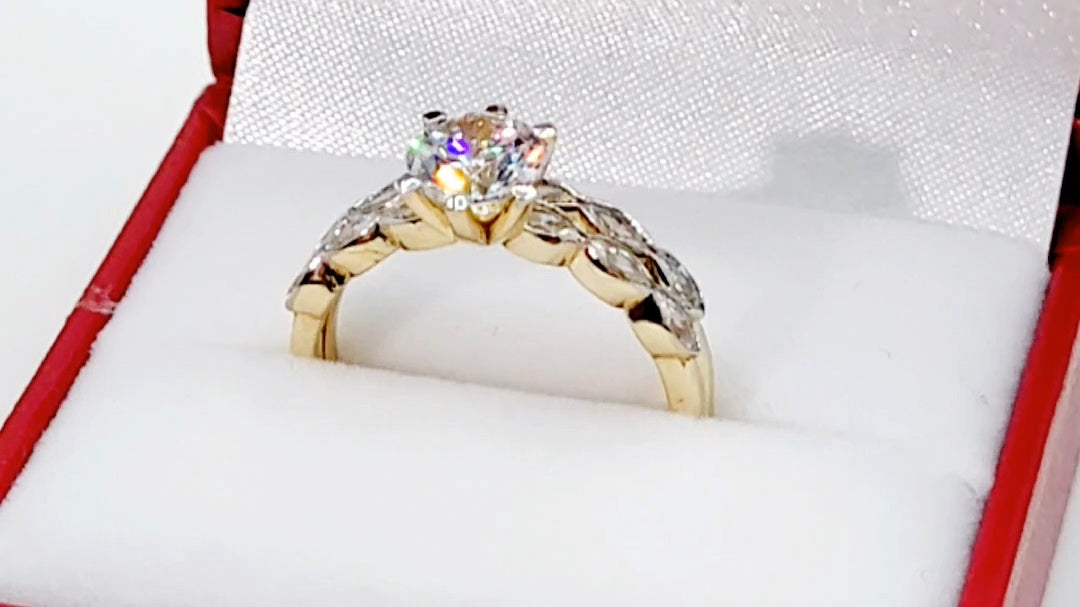 9ct Gold Evelyn Ring Set ~ Stunning Cubic Zirconia Two Piece Ring Set in 9ct Gold. 9ct Gold Bridal Ring Sets - Engagement Ring & Wedding Band. Forever Jewellers Cork. Maria Gleeson. Jewellers Cork