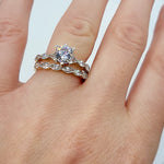 9ct Gold Evelyn Ring Set ~ Stunning Cubic Zirconia Two Piece Ring Set in 9ct Gold. 9ct Gold Ring Sets - Engagement Ring & Wedding Band. Forever Jewellers Cork. Maria Gleeson. Jewellers Cork