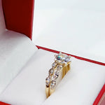 9ct Gold Evelyn Ring Set ~ Stunning Cubic Zirconia Two Piece Ring Set in 9ct Gold. 9ct Gold Ring Sets - Engagement Ring & Wedding Band. Forever Jewellers Cork. Maria Gleeson. Jewellers Cork