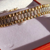 Rolex Style Gold Bracelet. Ladies Rolex Style Bracelet. 9ct Gold Ladies Bracelet. Forever Jewellers Cork. Maria Gleeson. Jewellers Cork.