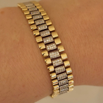 Rolex Style Gold Bracelet. Ladies Rolex Style Bracelet. 9ct Gold Ladies Bracelet. Forever Jewellers Cork. Maria Gleeson. Jewellers Cork.