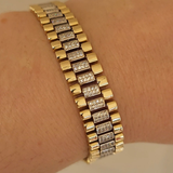 Rolex Style Gold Bracelet. Ladies Rolex Style Bracelet. 9ct Gold Ladies Bracelet. Forever Jewellers Cork. Maria Gleeson. Jewellers Cork.