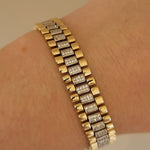 Rolex Style Gold Bracelet. Ladies Rolex Style Bracelet. 9ct Gold Ladies Bracelet. Forever Jewellers Cork. Maria Gleeson. Jewellers Cork.