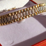 Rolex Style Gold Bracelet. Ladies Rolex Style Bracelet. 9ct Gold Ladies Bracelet. Forever Jewellers Cork. Maria Gleeson. Jewellers Cork.