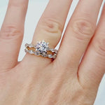 9ct Gold Evelyn Ring Set ~ Stunning Cubic Zirconia Two Piece Ring Set in 9ct Gold. 9ct Gold Ring Sets - Engagement Ring & Wedding Band. Forever Jewellers Cork. Maria Gleeson. Jewellers Cork