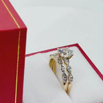 9ct Gold Evelyn Ring Set ~ Stunning Cubic Zirconia Two Piece Ring Set in 9ct Gold. 9ct Gold Ring Sets - Engagement Ring & Wedding Band. Forever Jewellers Cork. Maria Gleeson. Jewellers Cork