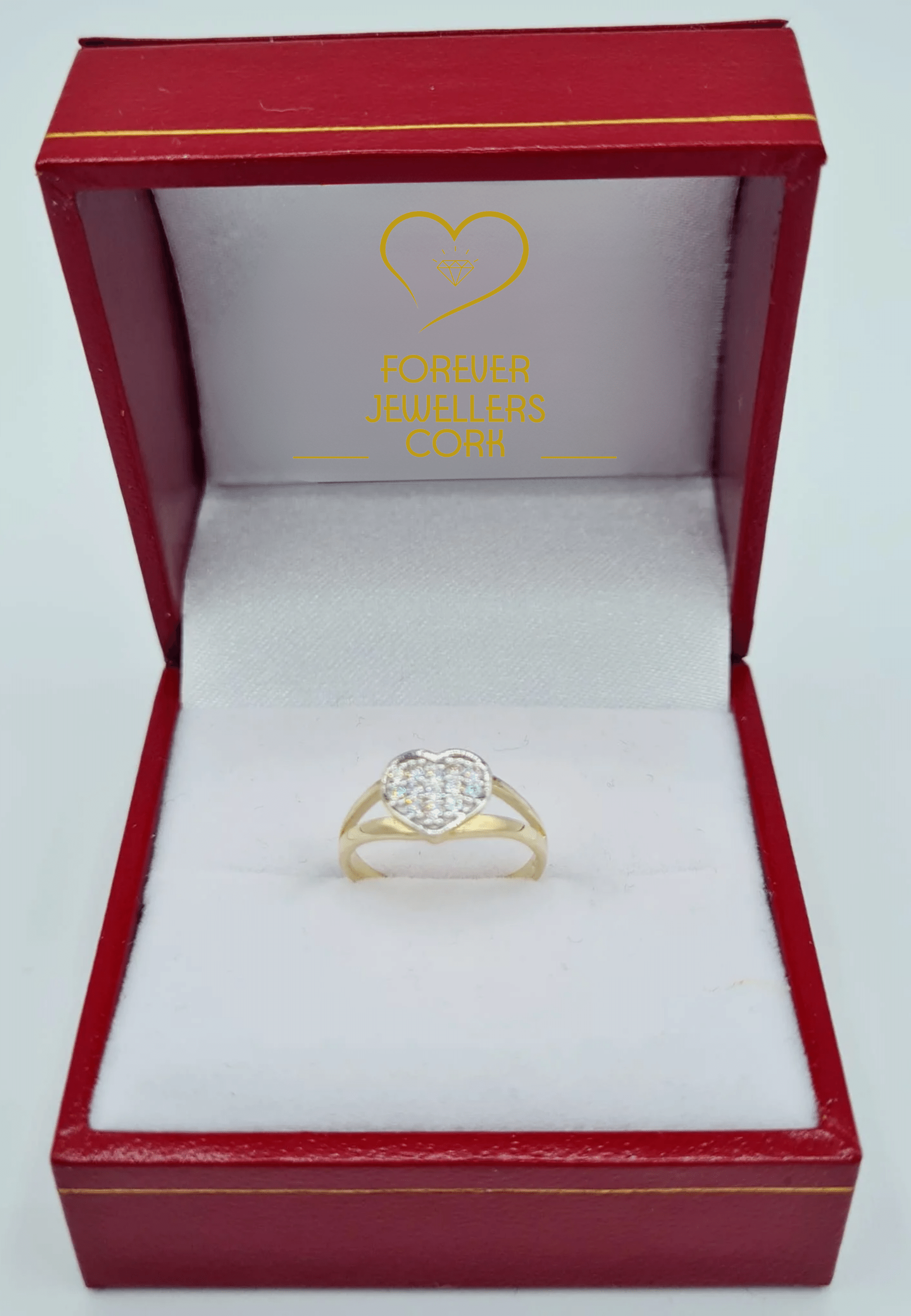 9ct Gold Childrens CZ Heart Ring | Forever Jewellers Cork
