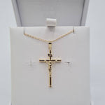9ct gold crucifix cross pendant with 18-inch chain – Communion & Confirmation jewellery