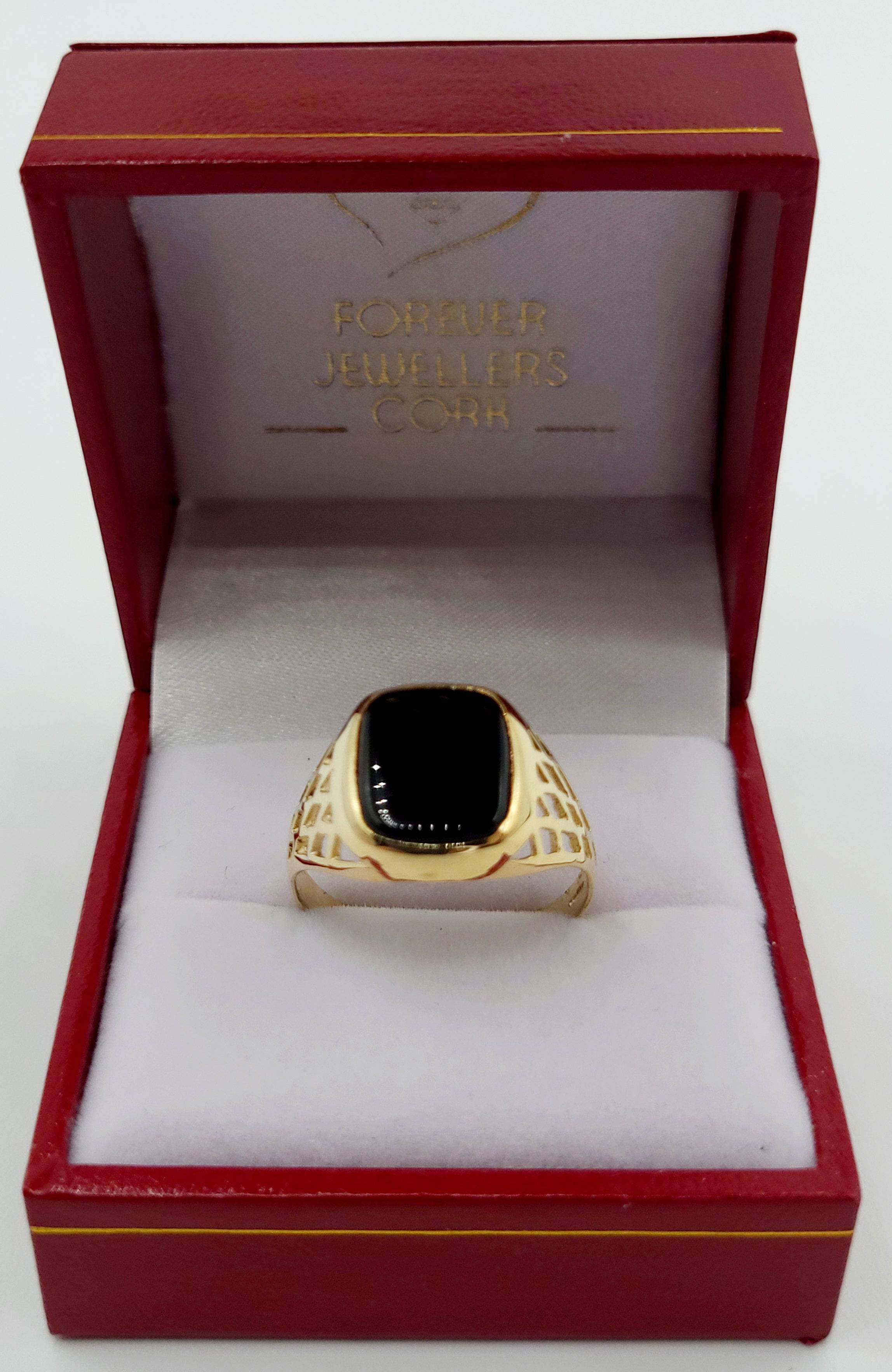 Black onyx deals ring gold