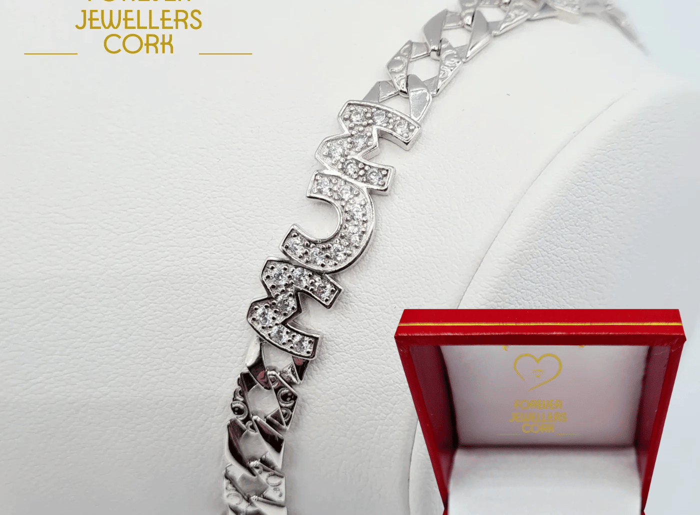 Silver mum bracelet shop