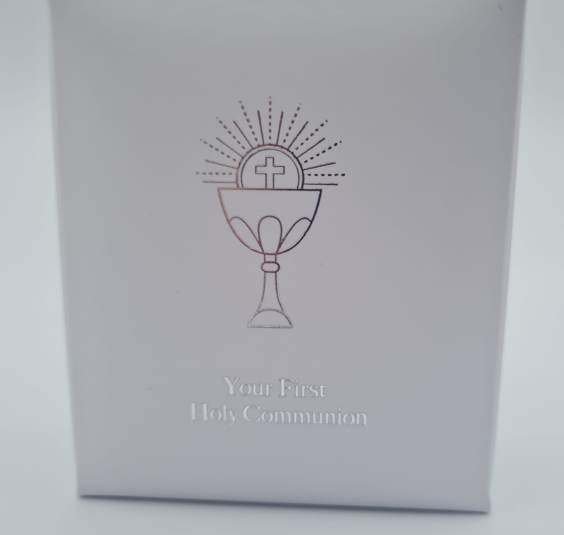 Gift box for sterling silver CZ cross pendant and earrings – First Holy Communion, Forever Jewellers Cork