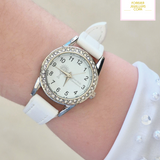 Girls White Holy Communion Watch with Cz detail