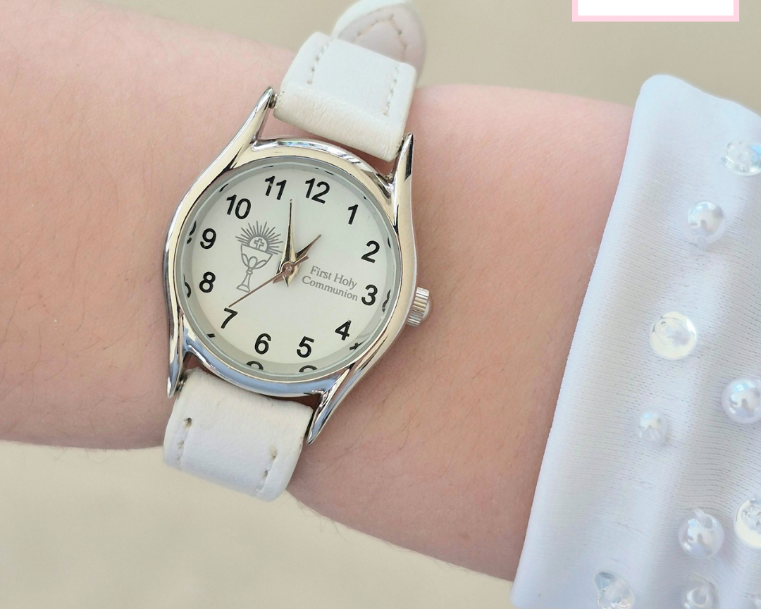 Adjustable White PU Strap Watch for First Holy Communion – Forever Jewellers Cork