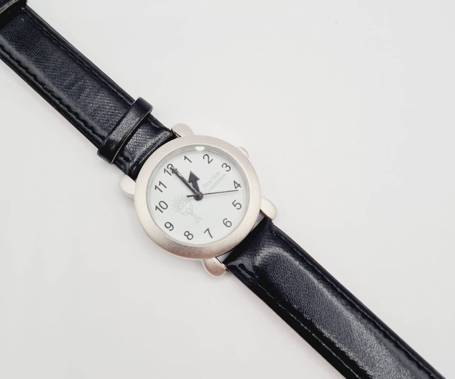 Boys Holy Communion Watch with Black PU Strap in White Gift Box – Forever Jewellers Cork