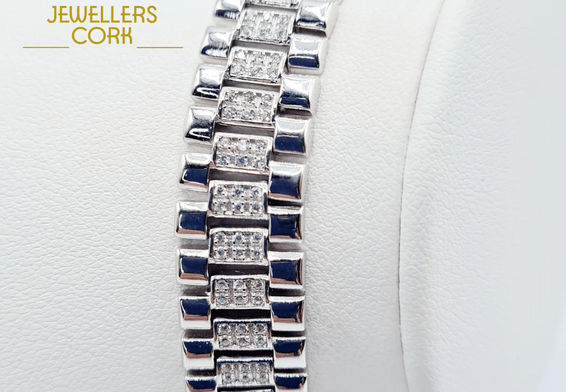 Silver cubic online zirconia bracelet