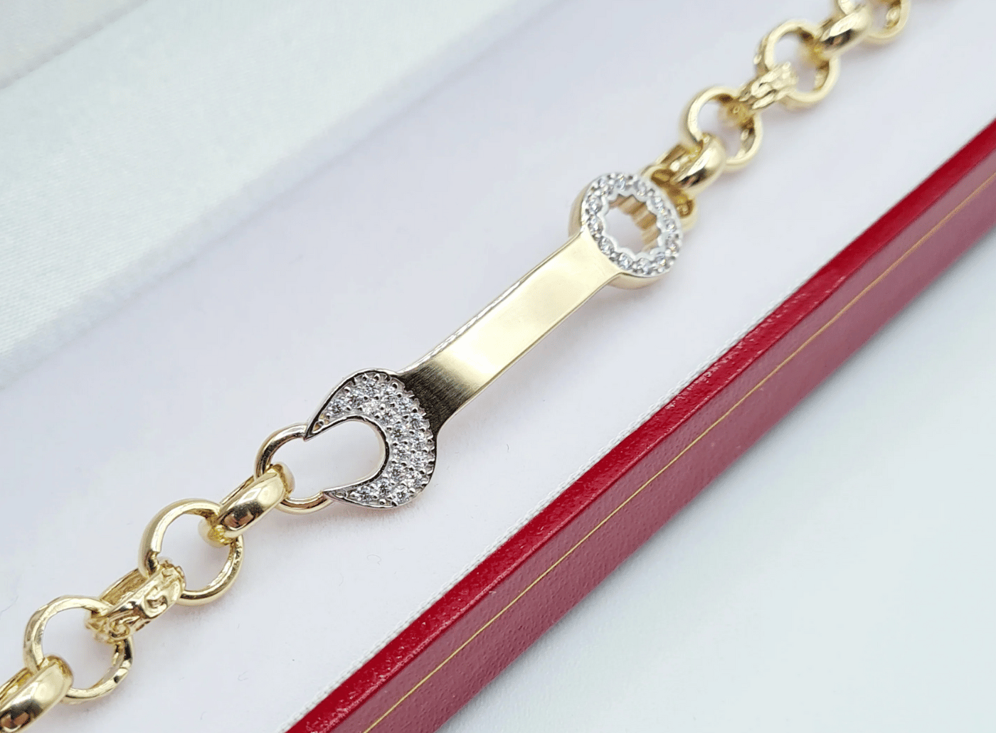 9ct gold discount baby belcher bracelet