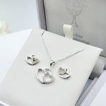 Pendant and earrings displayed in gift box – First Holy Communion gift