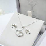 Pendant and earrings displayed in gift box – First Holy Communion gift