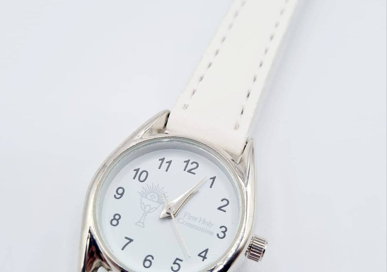 White Holy Communion Watch in Gift Box – Boys & Girls First Communion