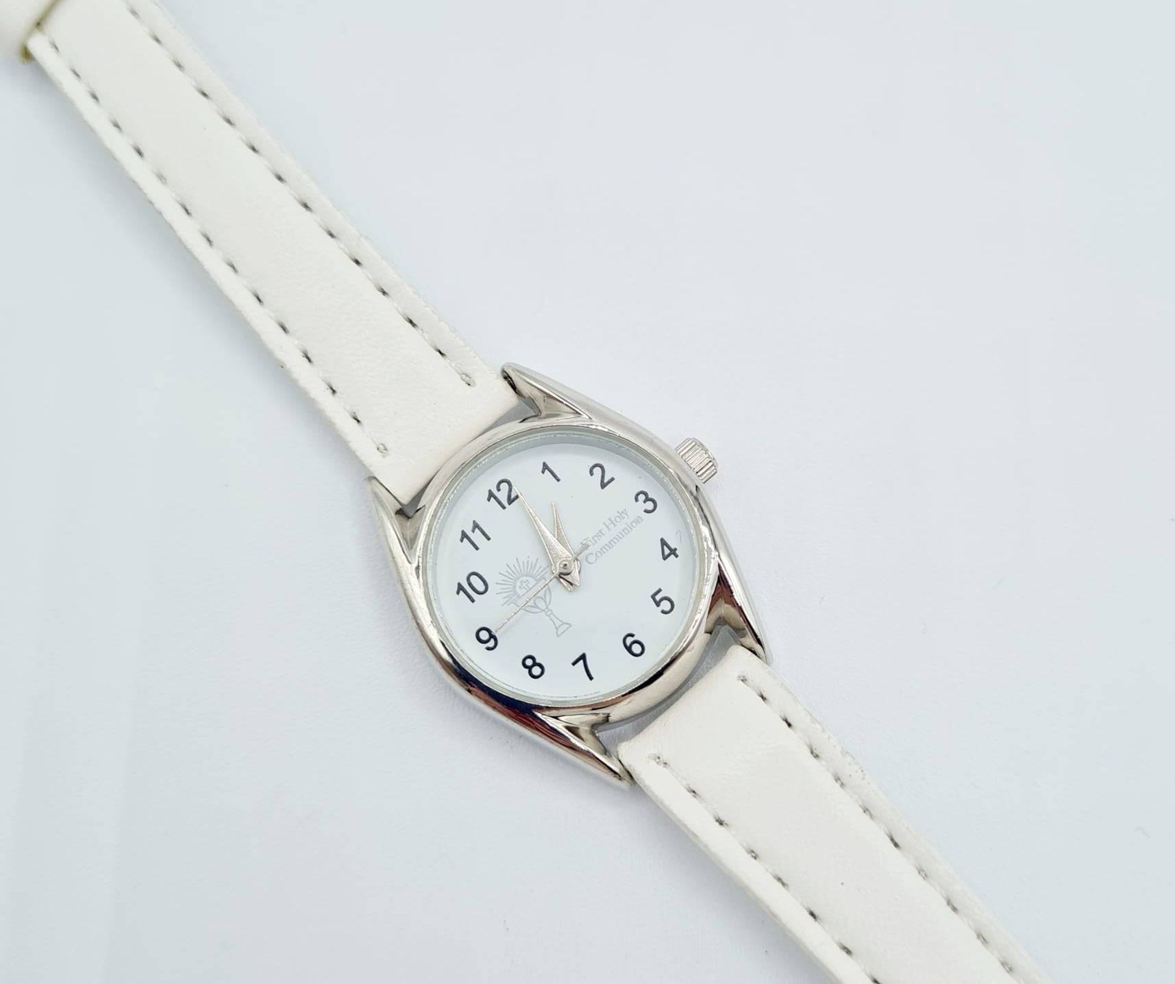 Holy Communion Gift Box with White Watch and Chalice Inscription