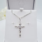 Sterling silver crucifix cross pendant with 18-inch chain – Communion & Confirmation jewellery