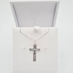 Sterling silver crucifix cross pendant with chain – Communion & Confirmation jewellery