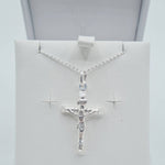 Sterling silver crucifix cross pendant with chain – Communion & Confirmation jewellery