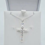 Sterling silver crucifix cross pendant with chain – Communion & Confirmation jewellery