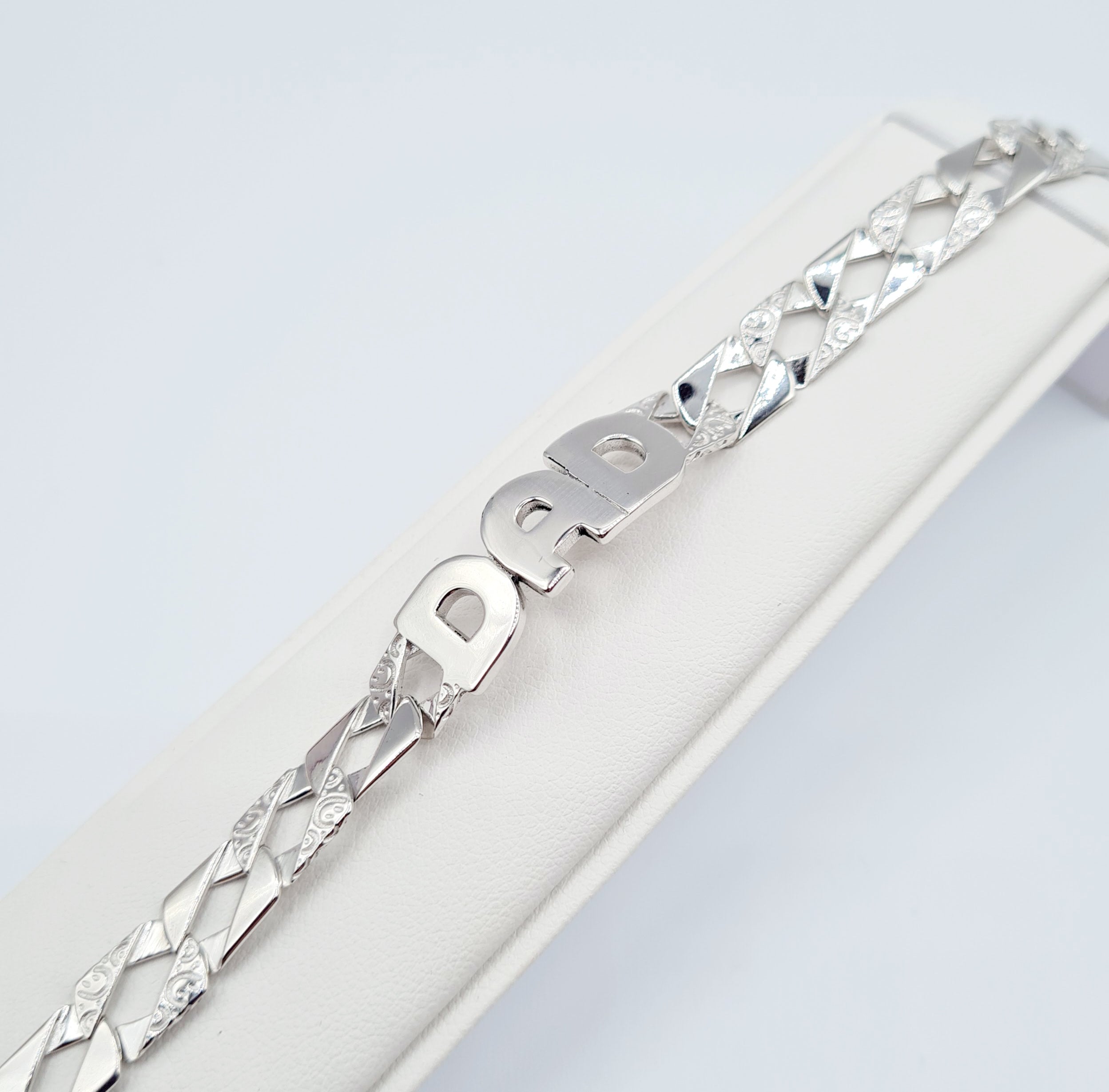 Sterling Silver Dad Curb Bracelet - Forever Jewellers Cork  Forever Jewellers Cork | Forever Jewellers, Maria Gleeson Jewellers, , Forever Jewellery,  Gold and Silver rings, tennis sets, bracelets, Ladies Ring Sets, childrens. Kids Jewellery womens jewellery Cork Mens rolex style jewellery cork free curb bracelet jewellery cork city bangles christening wedding bride to be Jewellers Cork . Engagement Ring, Wedding Jewellery Cork