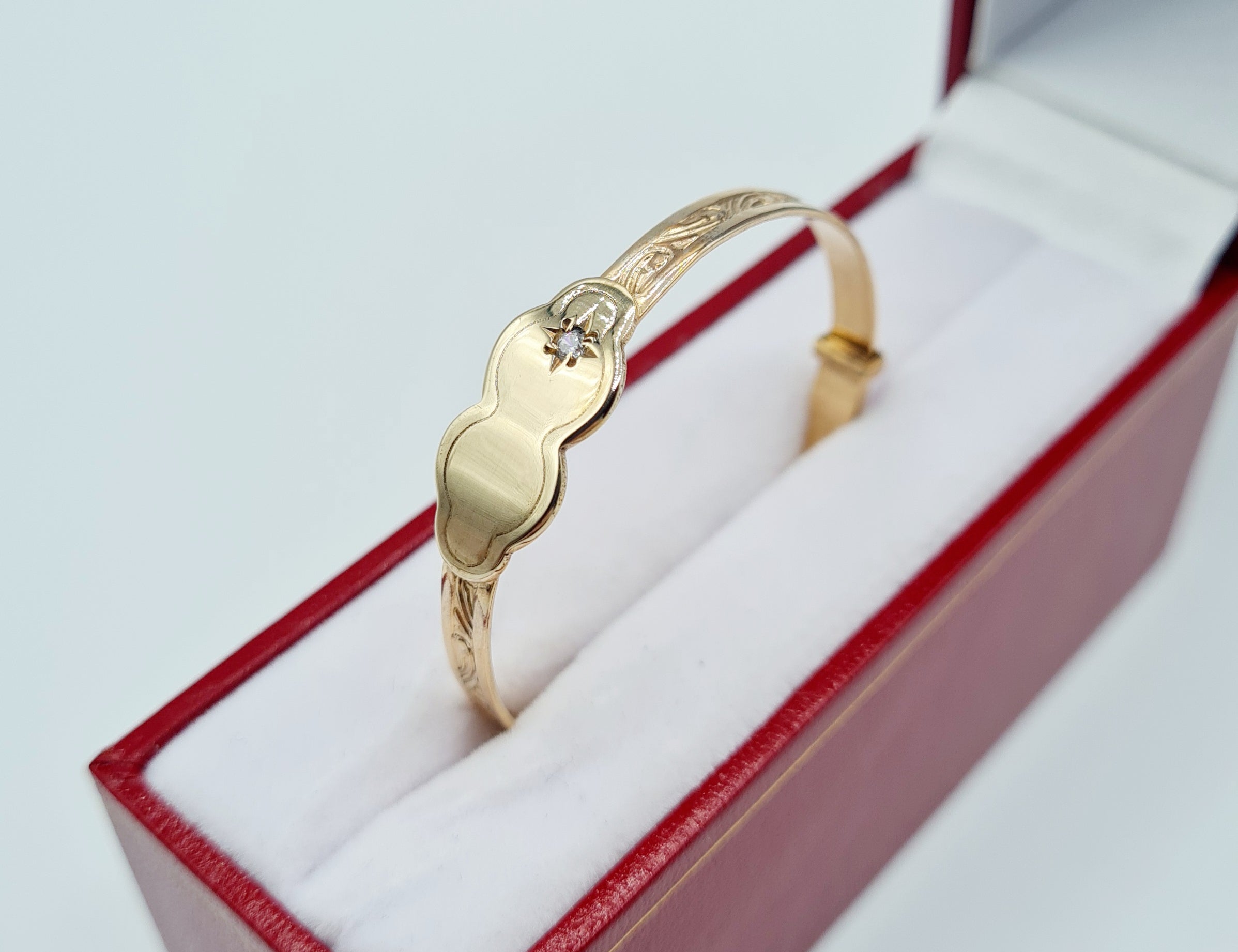 Baby Bangle with White CZ Stone - Free engraving - Forever Jewellers Cork  Forever Jewellers Cork | Forever Jewellers, Maria Gleeson Jewellers, , Forever Jewellery,  Gold and Silver rings, tennis sets, bracelets, Ladies Ring Sets, childrens. Kids Jewellery womens jewellery Cork Mens rolex style jewellery cork free curb bracelet jewellery cork city bangles christening wedding bride to be Jewellers Cork . Engagement Ring, Wedding Jewellery Cork
